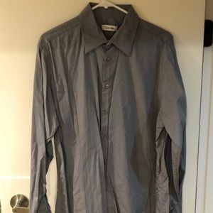 Calvin Klein gray button down